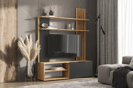 Гостиная Роджина дуб крафт / графит 
