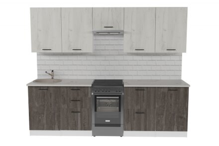 Кухонный гарнитур Сиена мега, 250 см 